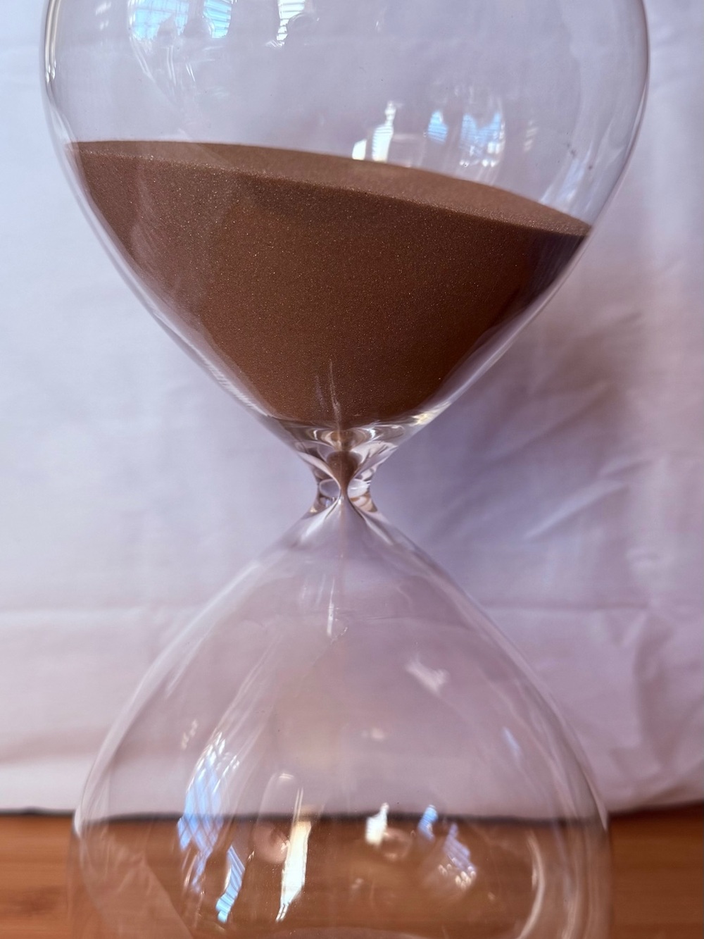 Glass Hourglass with Brown Sand